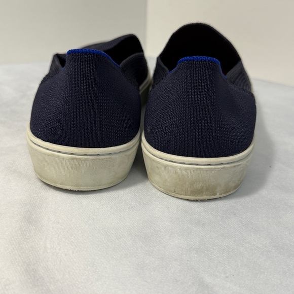 Rothy’s The Original Slip On Sneaker Maritime Lattice Stitch Navy Blue Size 8 - Picture 4 of 7